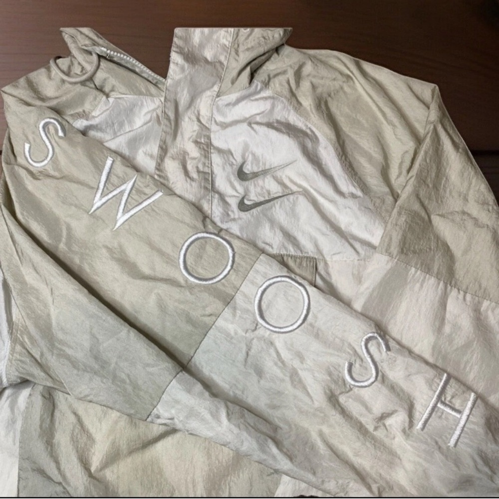 Nike Double Swoosh Quarter-Zip Windbreaker Jacket Size Medium - Picture 2 of 4
